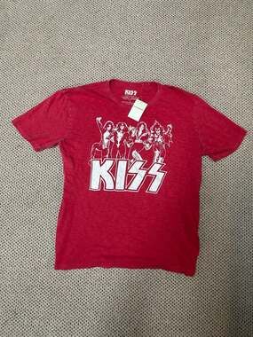 Lucky Brand KISS Destroyer Sketch Graphic T-Shirt Red L